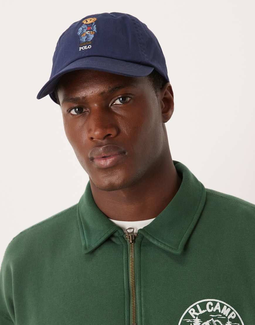 Polo Ralph Lauren - Baseballkappe aus Twill in Marineblau mit Bären-Logo