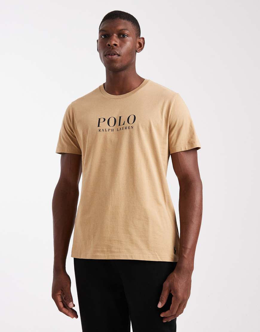 Polo Ralph Lauren - Lounge-T-Shirt im Kamelbraun mit Brust-Logo-Neutral