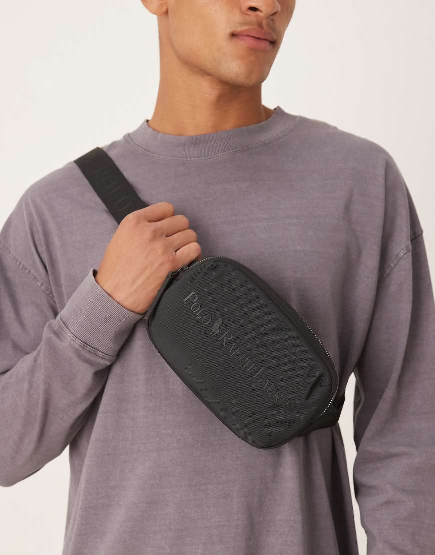 Polo Ralph Lauren - Nylon-Gürteltasche in Schwarz mit Logo
