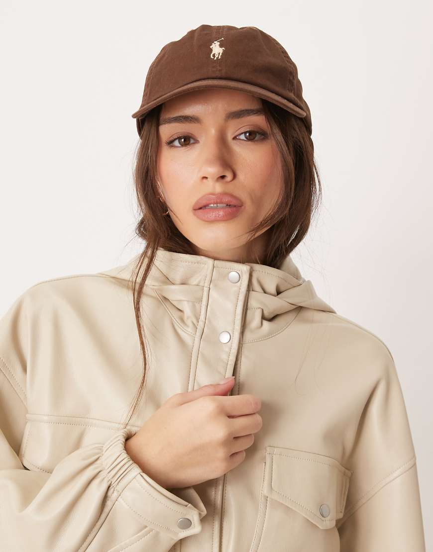 Polo Ralph Lauren - Twill-Baseballkappe in Braun mit Markenlogo-Brown