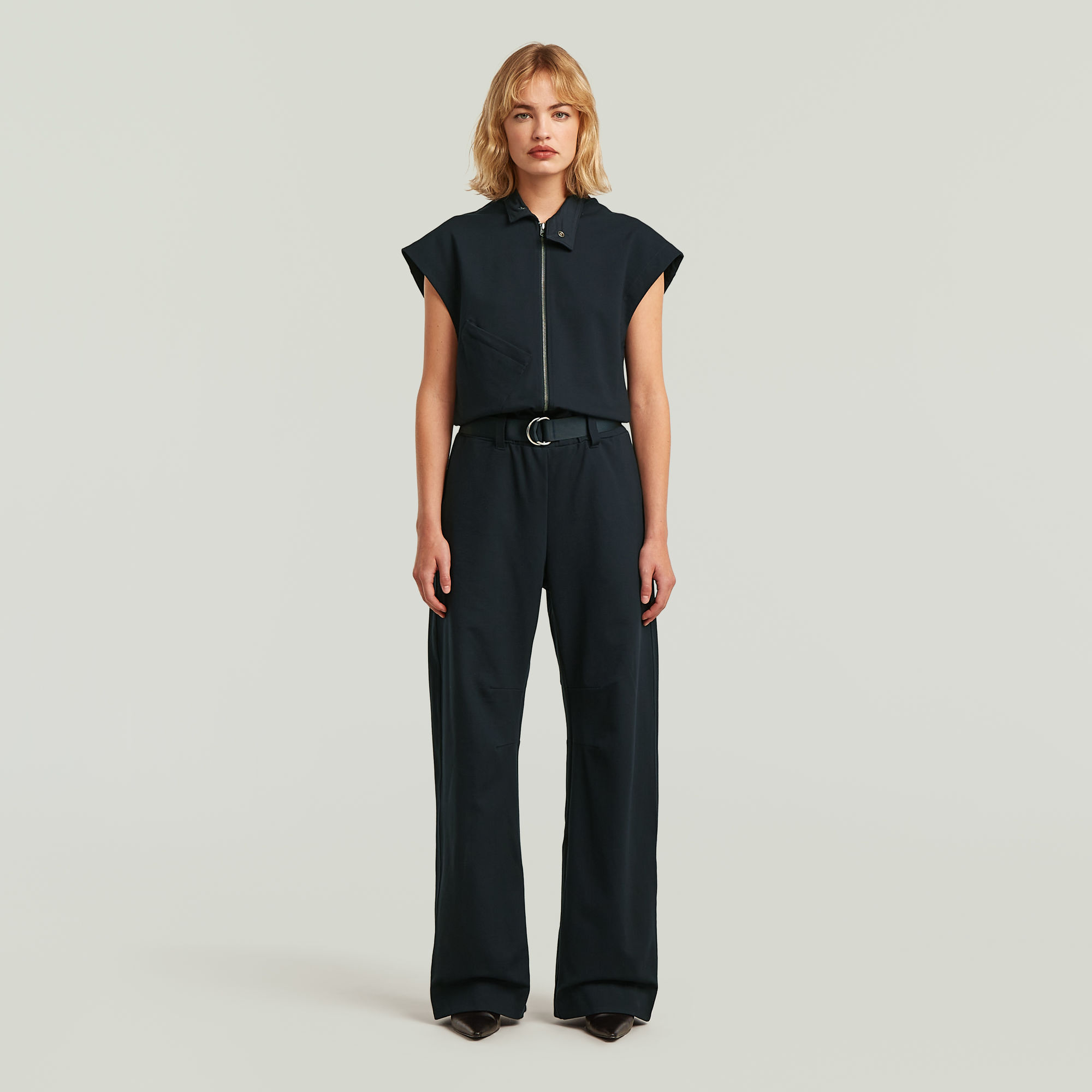Soft Sculpt Jumpsuit - Donkerblauw - Dames