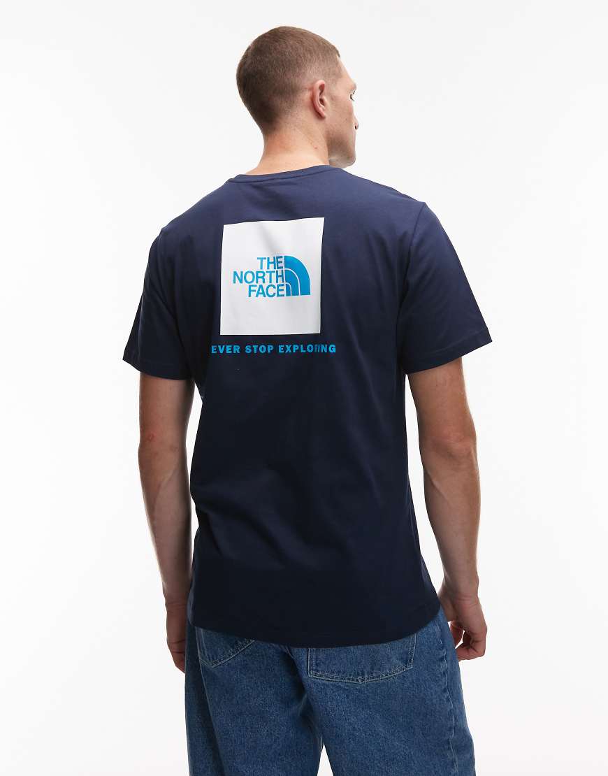 The North Face - Box NSE - Unisex-T-Shirt in Marineblau mit Logo-Rückenprint