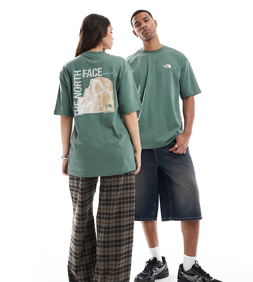 The North Face - Half Dome - T-Shirt in Grün mit Fotoprint