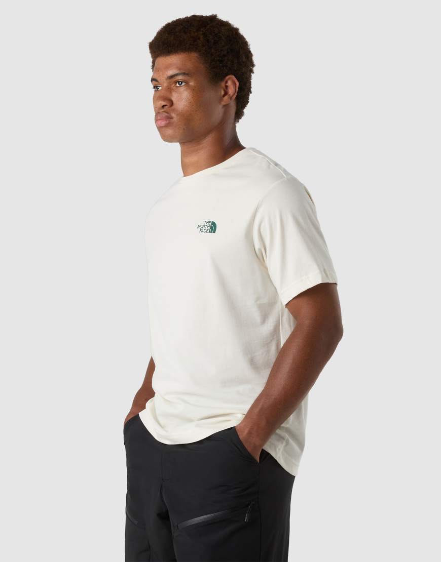 The North Face - M NSE Globe - Relaxed-Fit-T-Shirt in Weiße Düne/Jägergrün