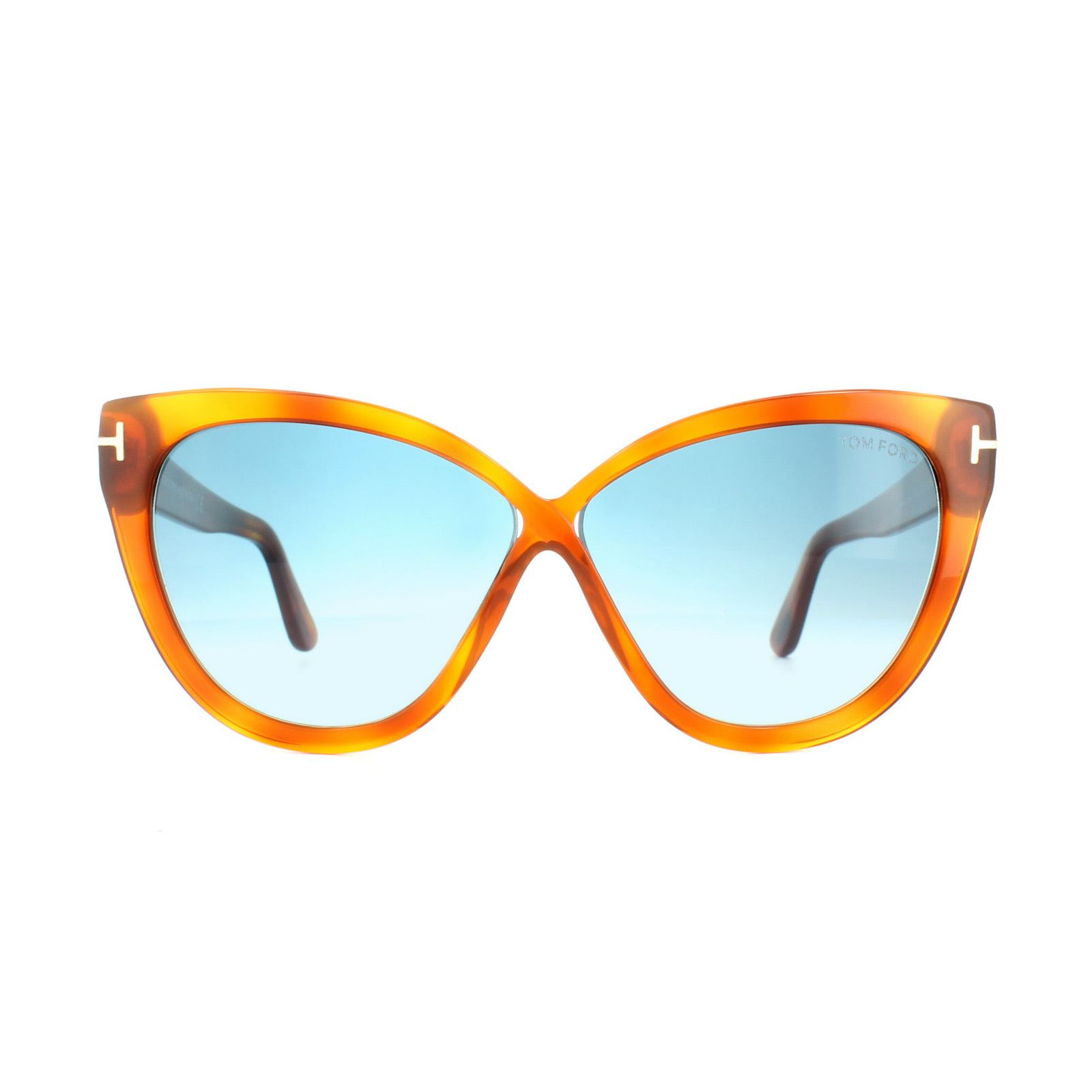 Tom Ford Zonnebril 0511 Arabella 53W Blonde Havana Blauw Verloop