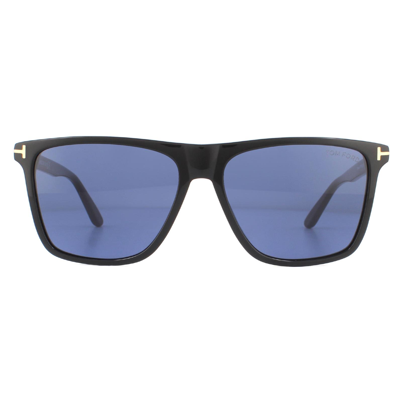 Tom Ford Zonnebril Fletcher FT0832 01V Glanzend Zwart Blauw