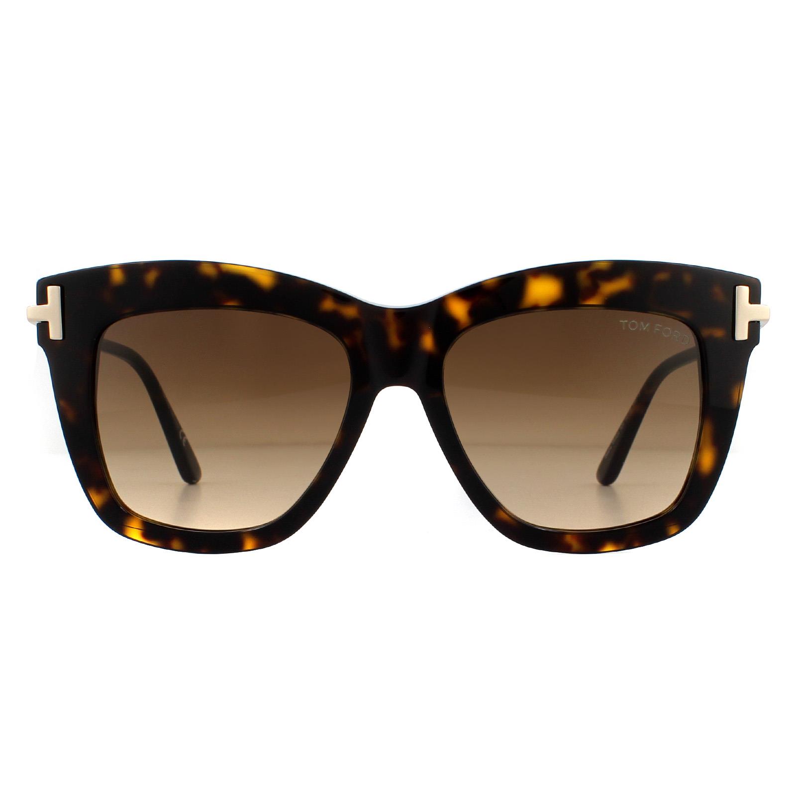 Tom Ford zonnebril Dasha FT0822 52F Dark Havana Brown Gradiënt