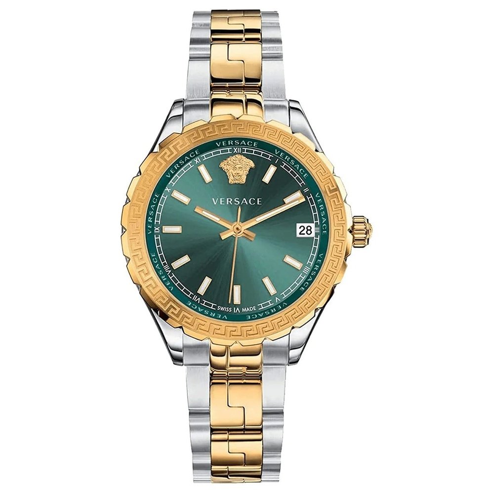 Versace V12050015 Dames Hellenyium Tweekleurig Groen Horloge