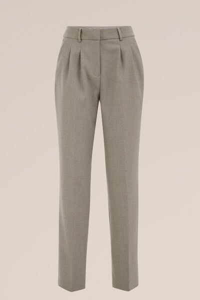 WE Fashion - Dames Regular fit pantalon - Regular fit - Grijs - Maat: 40