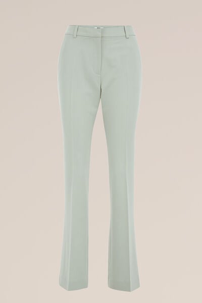 WE Fashion - Dames Slim fit flared pantalon - Slim Fit - Mintgroen - Maat: 36