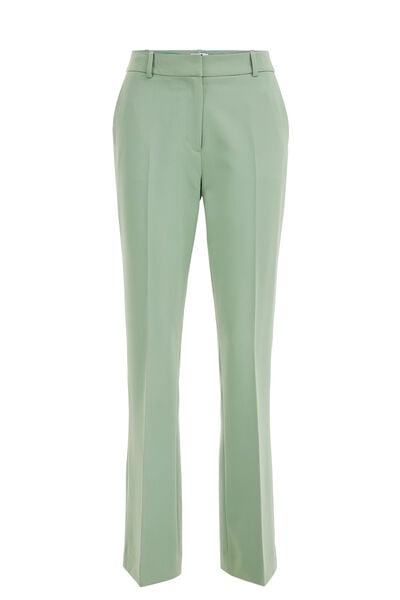 WE Fashion - Dames Slim fit flared pantalon - Slim Fit - Pastelgroen - Maat: 38