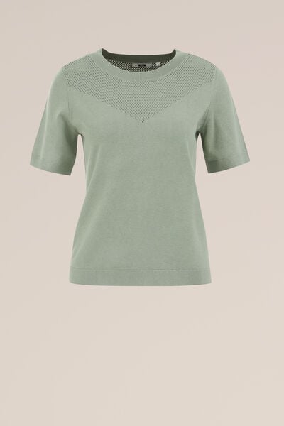 WE Fashion - Dames gebreide trui - Regular fit - Lichtgroen - LENZING™ ECOVERO™ viscose - Maat: S