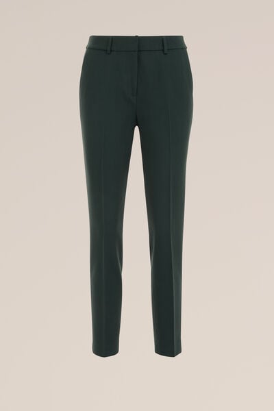 WE Fashion - Dames slim fit pantalon - Slim Fit - Mosgroen - Maat: 36
