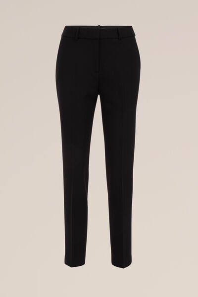 WE Fashion - Dames slim fit pantalon - Slim Fit - Zwart - Maat: 46