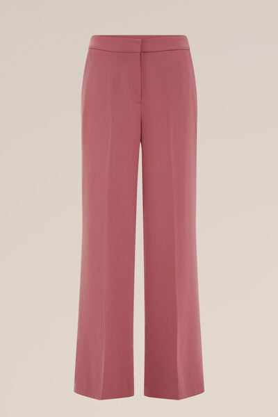 WE Fashion - Dames wide leg pantalon - Regular fit - Roze - Maat: 36