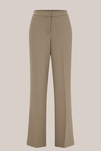 WE Fashion - Dames wide leg pantalon - Regular fit - Taupe - Maat: 34