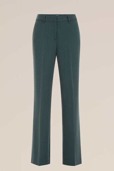 WE Fashion - Dames wide leg pantalon - Slim Fit - Donkergroen - Maat: 38