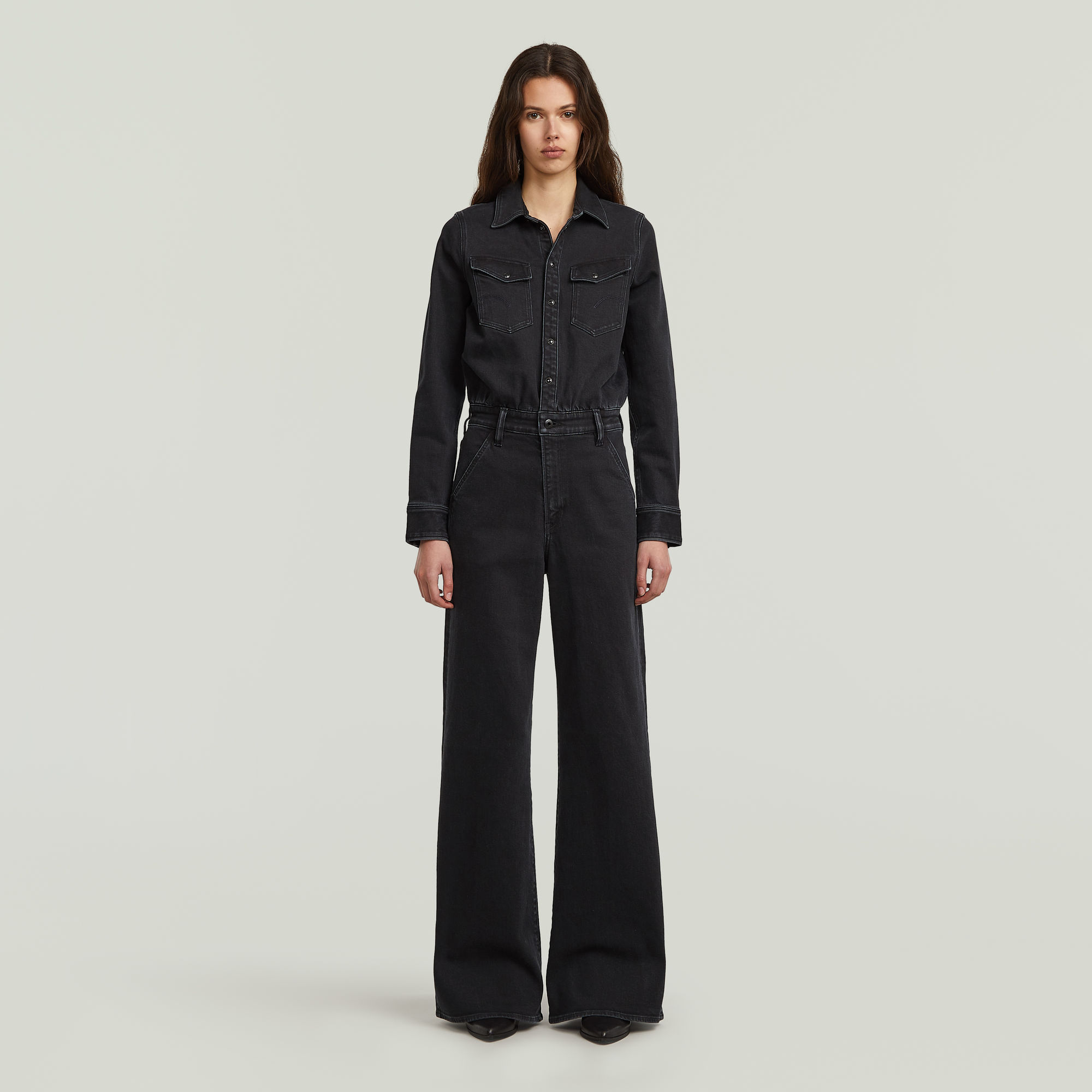 Western Wide Leg Jumpsuit - Anders - Dames