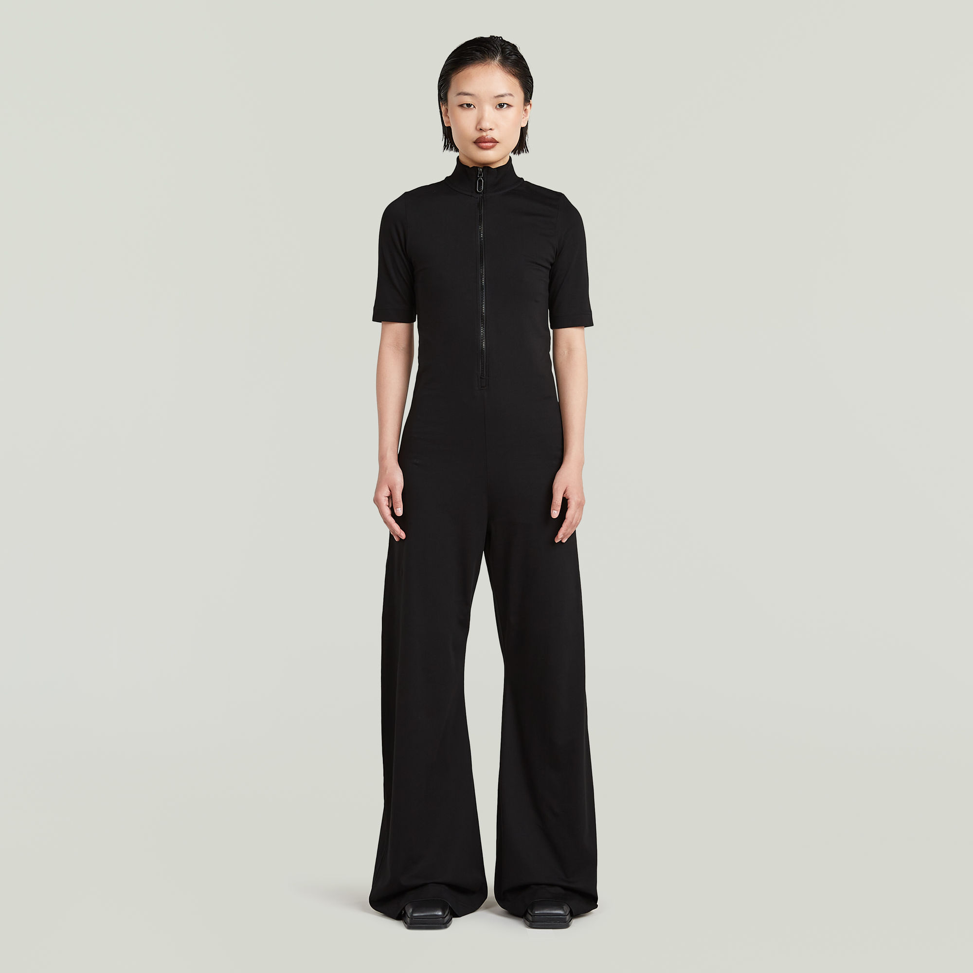 Wide Leg Jumpsuit - Zwart - Dames