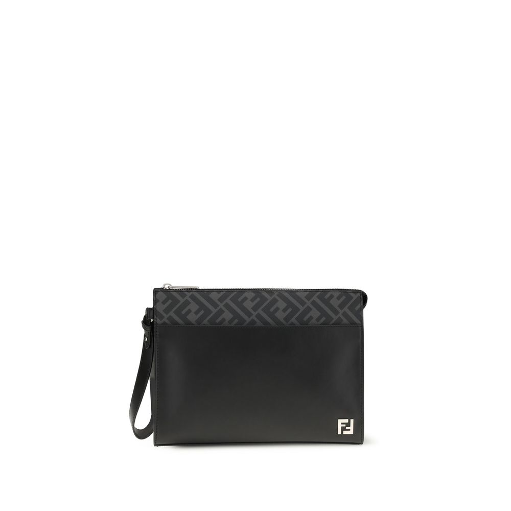 Zwarte Leren Clutch Tas