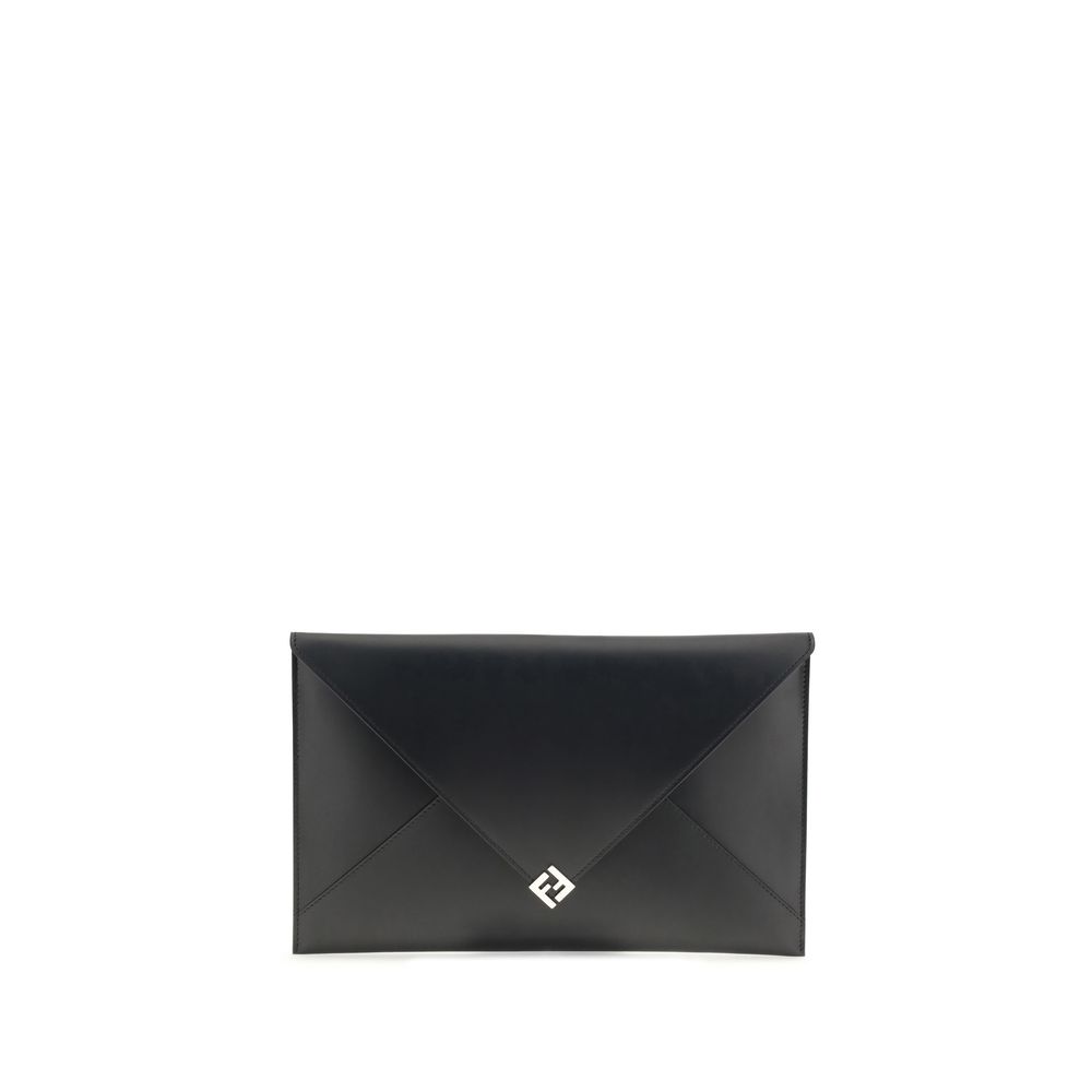 Zwarte Leren Clutch Tas