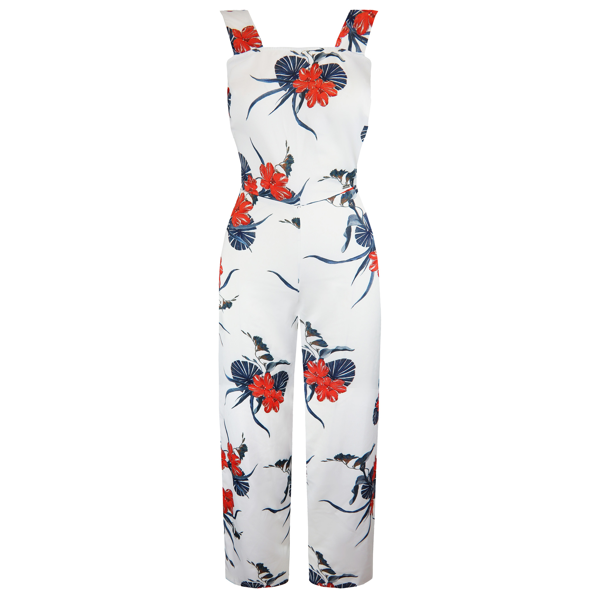 Armani Exchange Hibiscus Wit jumpsuit voor dames - maat EU 16 / UK 0