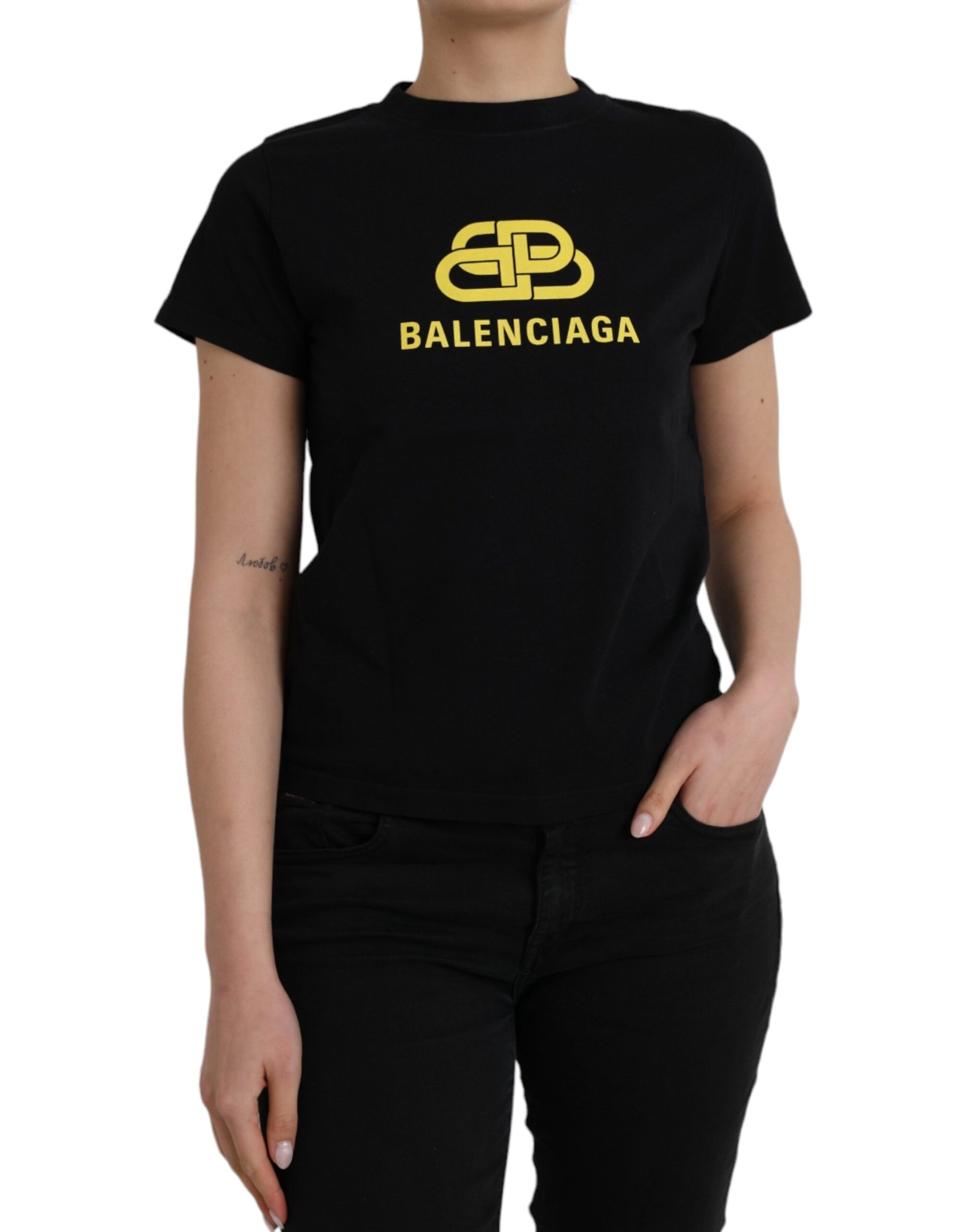 Balenciaga Logo T-shirt Korte Mouw 641674 Tjv53 - maat M