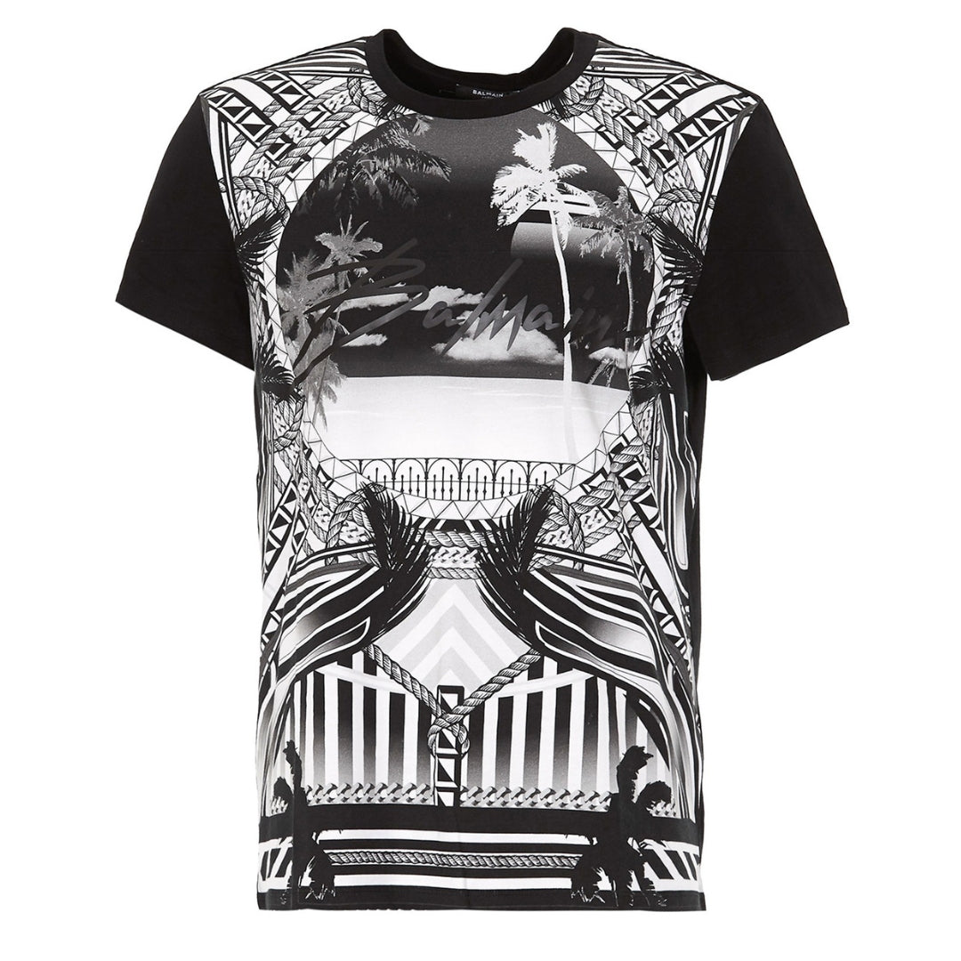 Balmain Resort Logo Zwart T-shirt