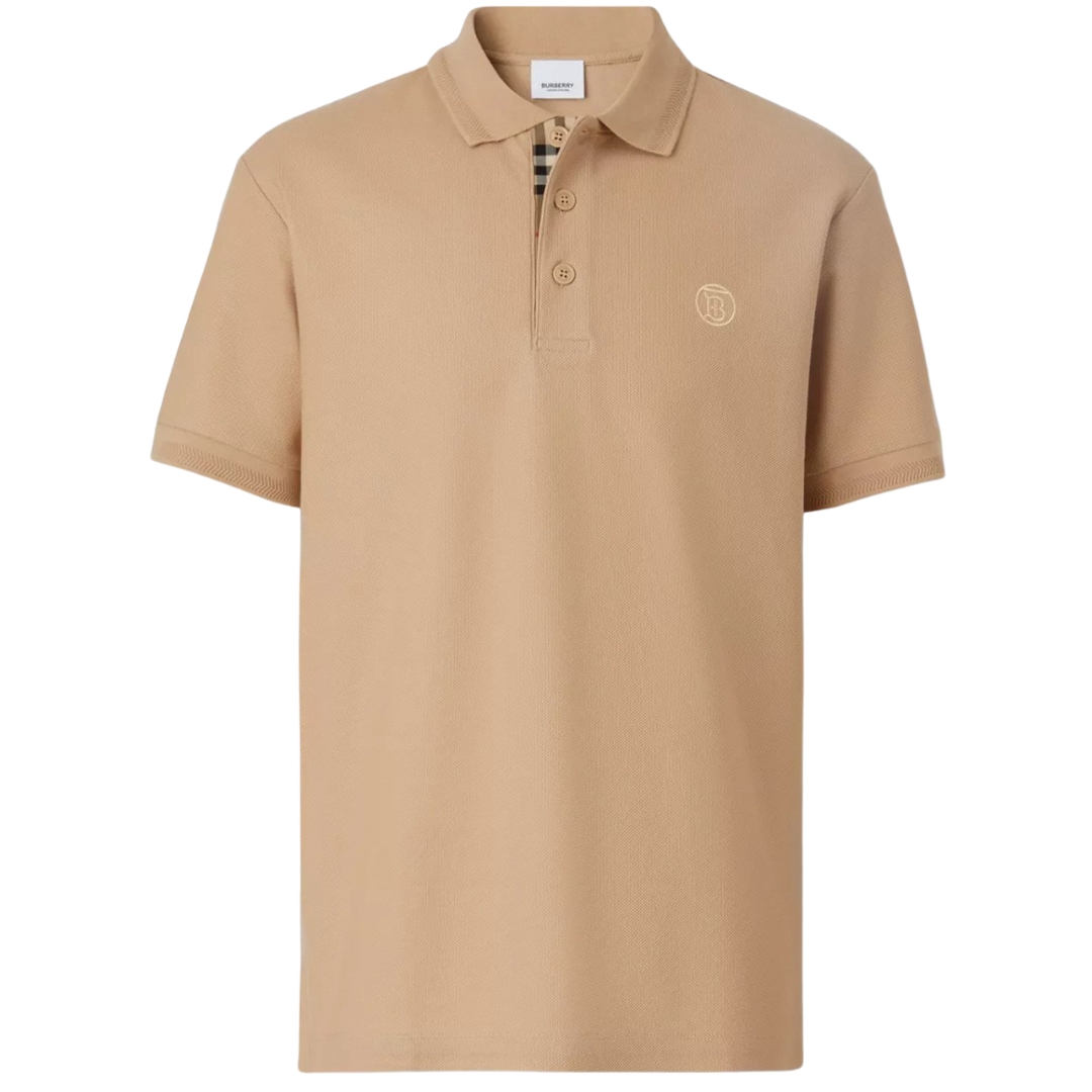 Burberry Branded Circle Logo Camel Beige Polo Shirt - maat M