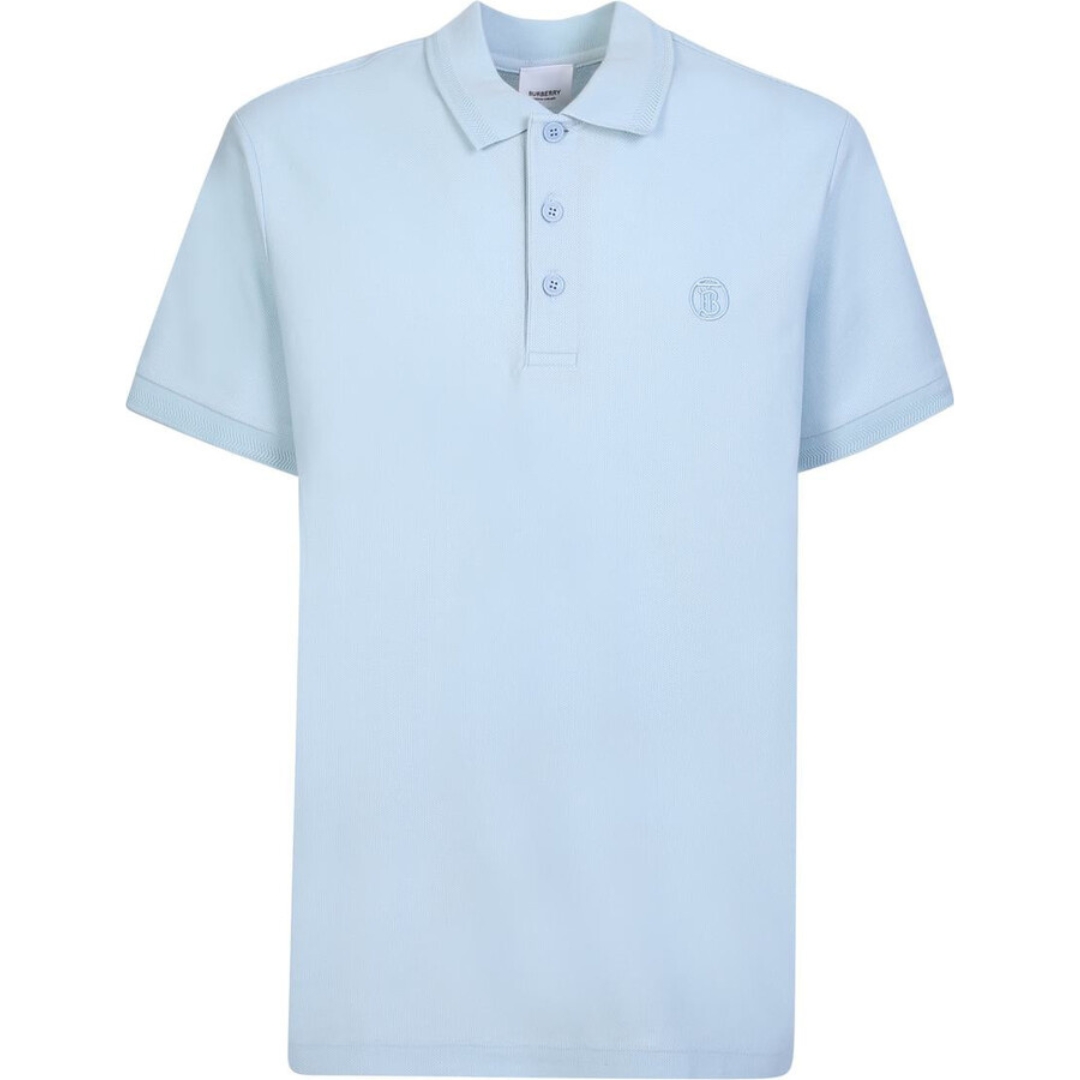 Burberry Branded Circle Logo Sky Blue Polo Shirt - maat S