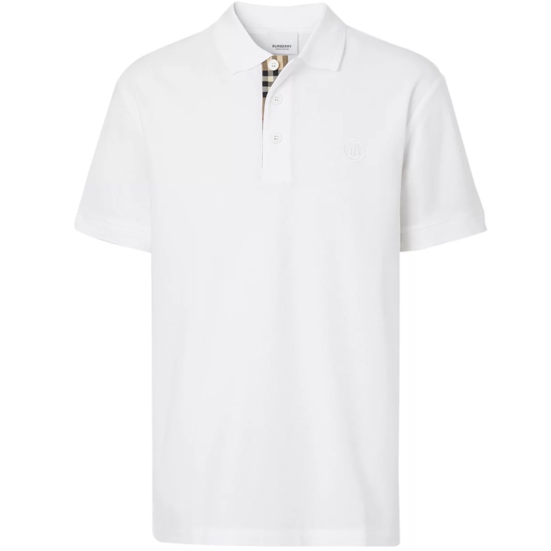 Burberry Branded Circle Logo White Polo Shirt - maat L