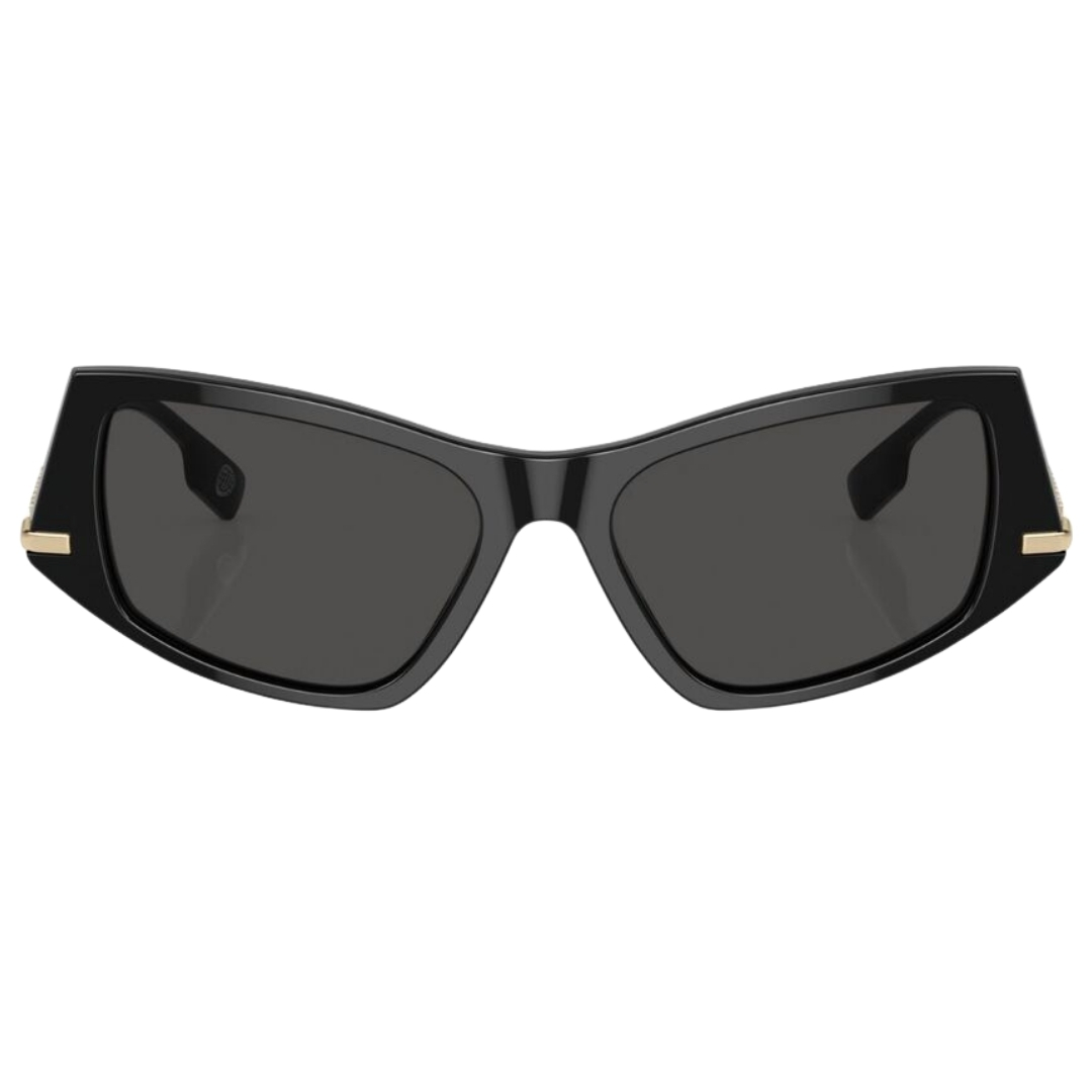 Burberry donkergrijze lens zwarte zonnebril - maat One Size