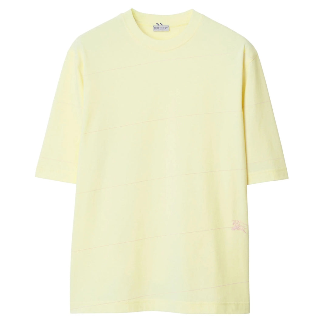 Burberry gestreept Sherbet geel T-shirt - maat S