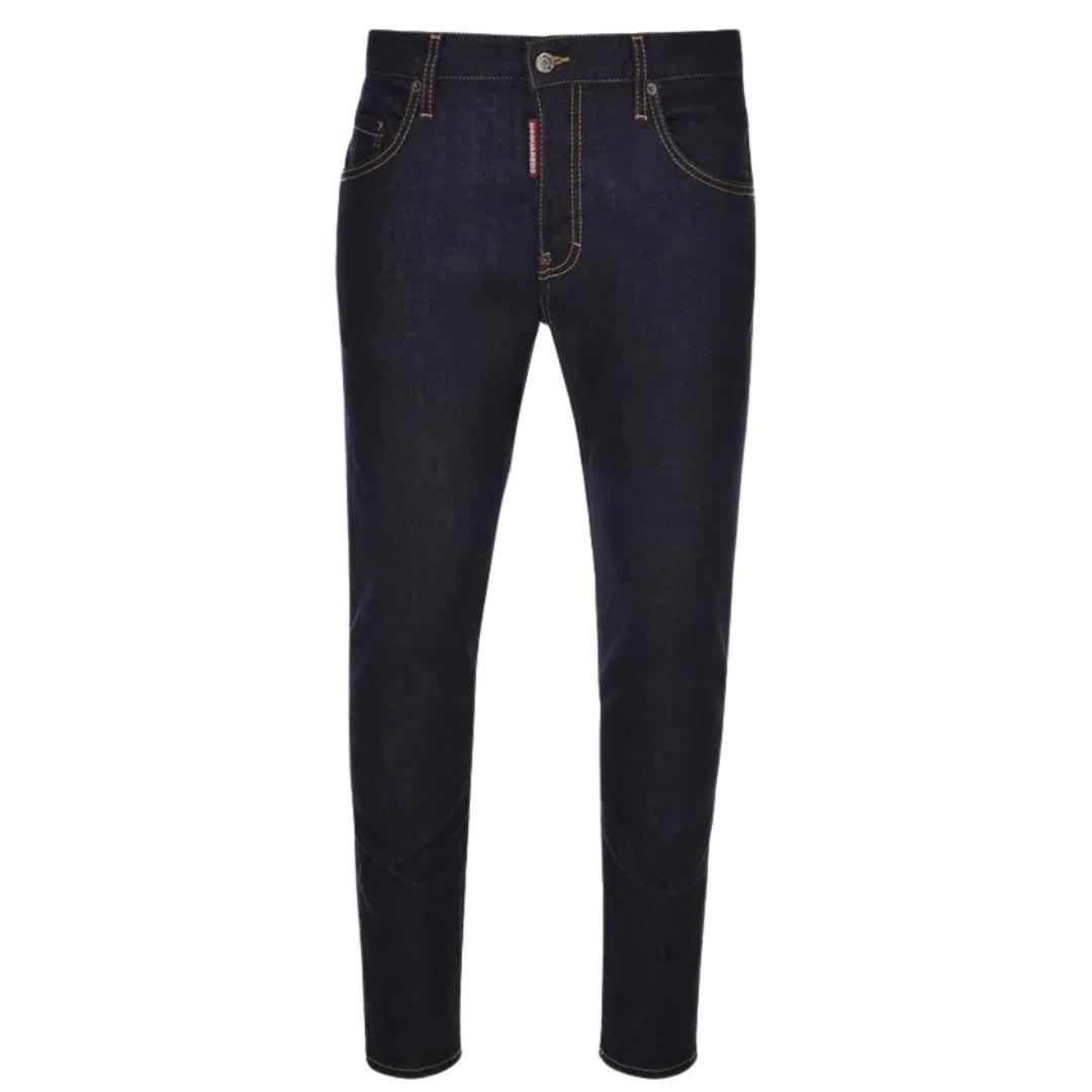DSquared2 Heren Italiaanse Adres Logo Jeans (Marineblauw) - maat 30 Kort