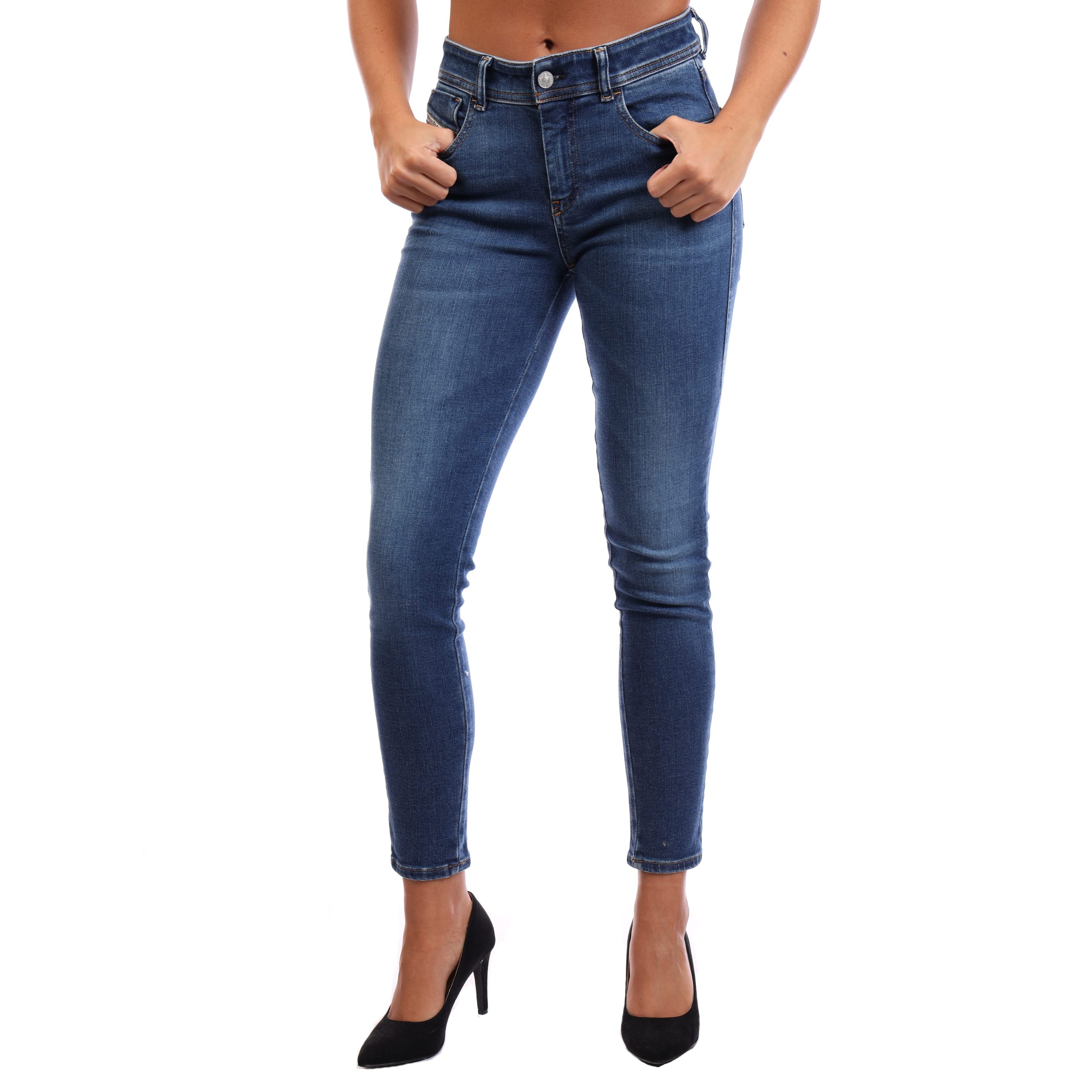 Dames Diesel 2017 Slandy Super-Skinny-Fit Jeans in Blauw - maat 25W/30L