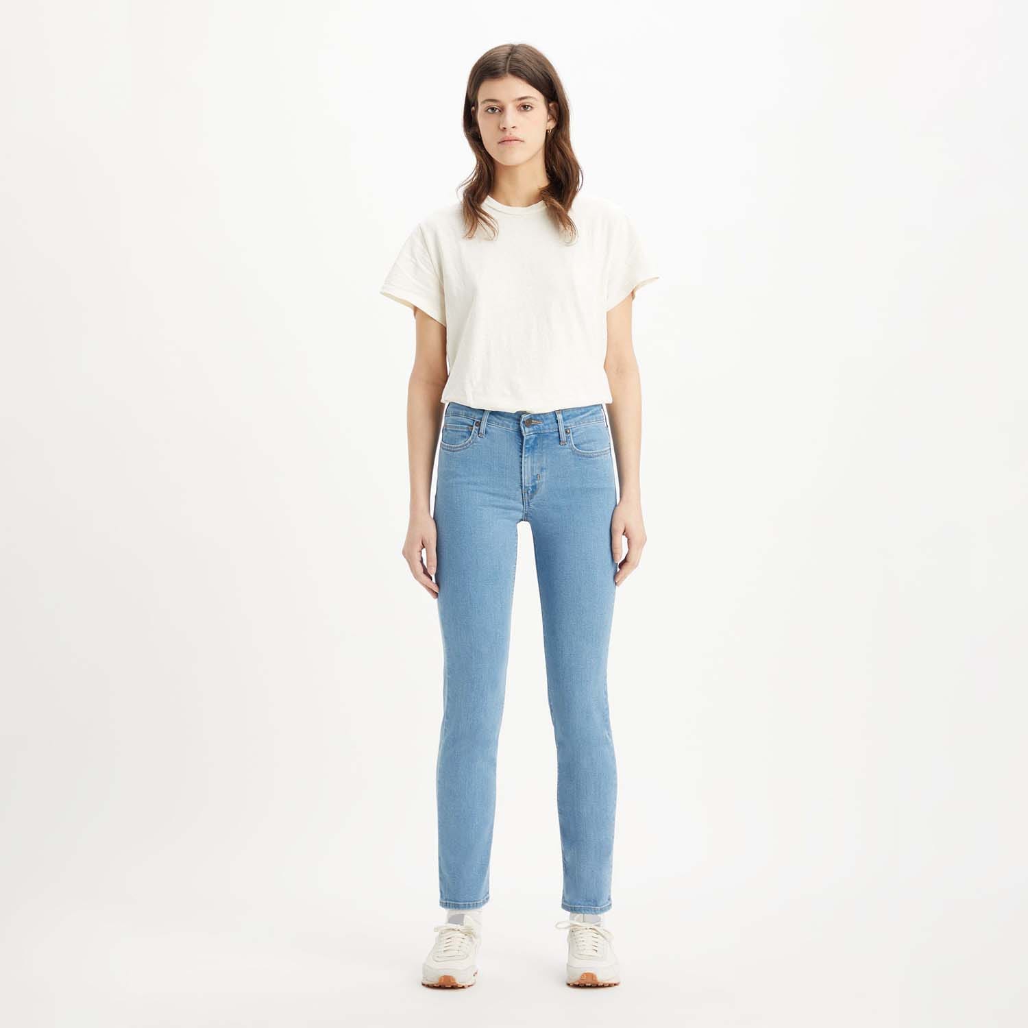 Dames Levis 712 Slim Snatched Jeans in Denim - maat 27W/28L