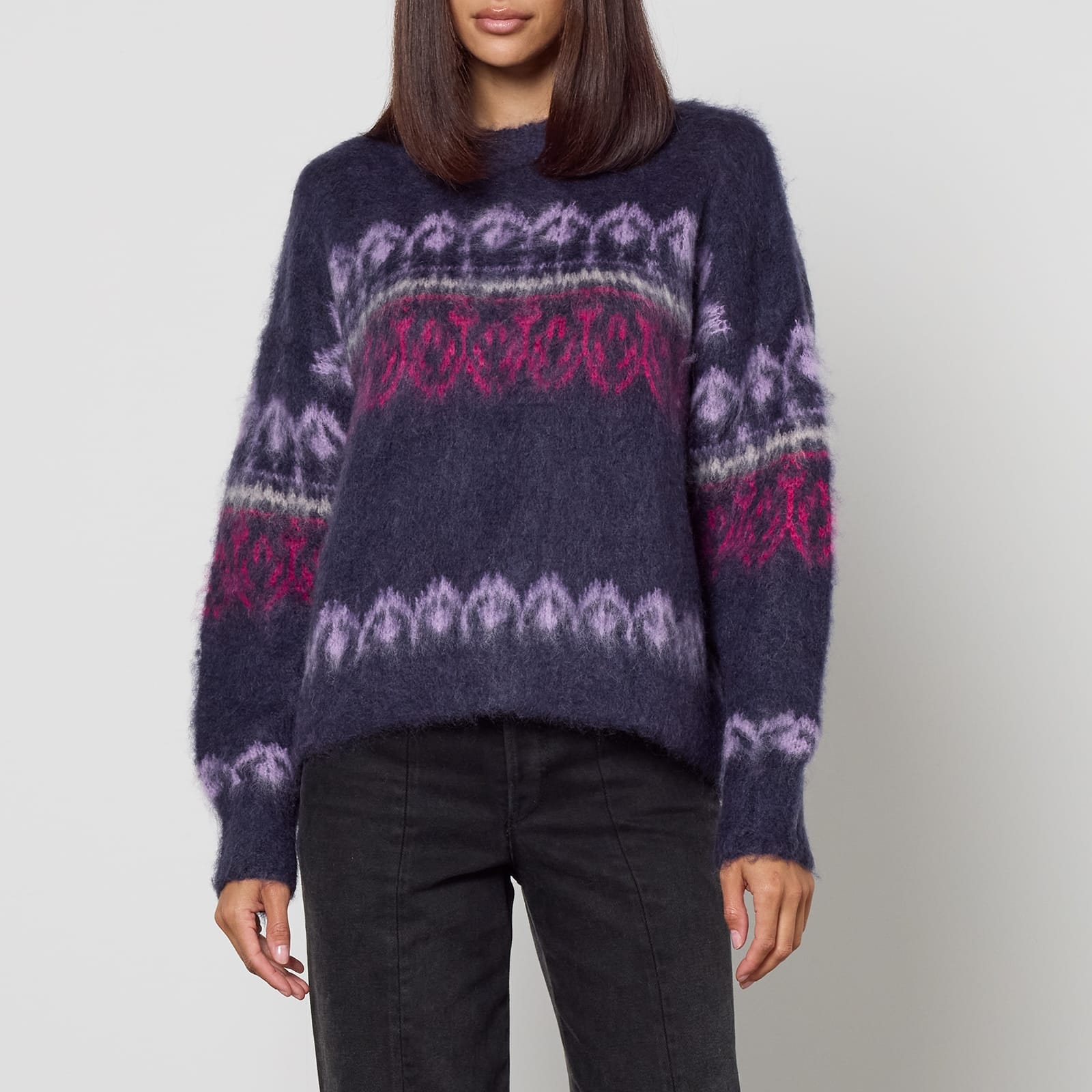Dames Trui Marant Etoile Dully Intarsia-Knit in Blauw - maat EU 38 / UK 10
