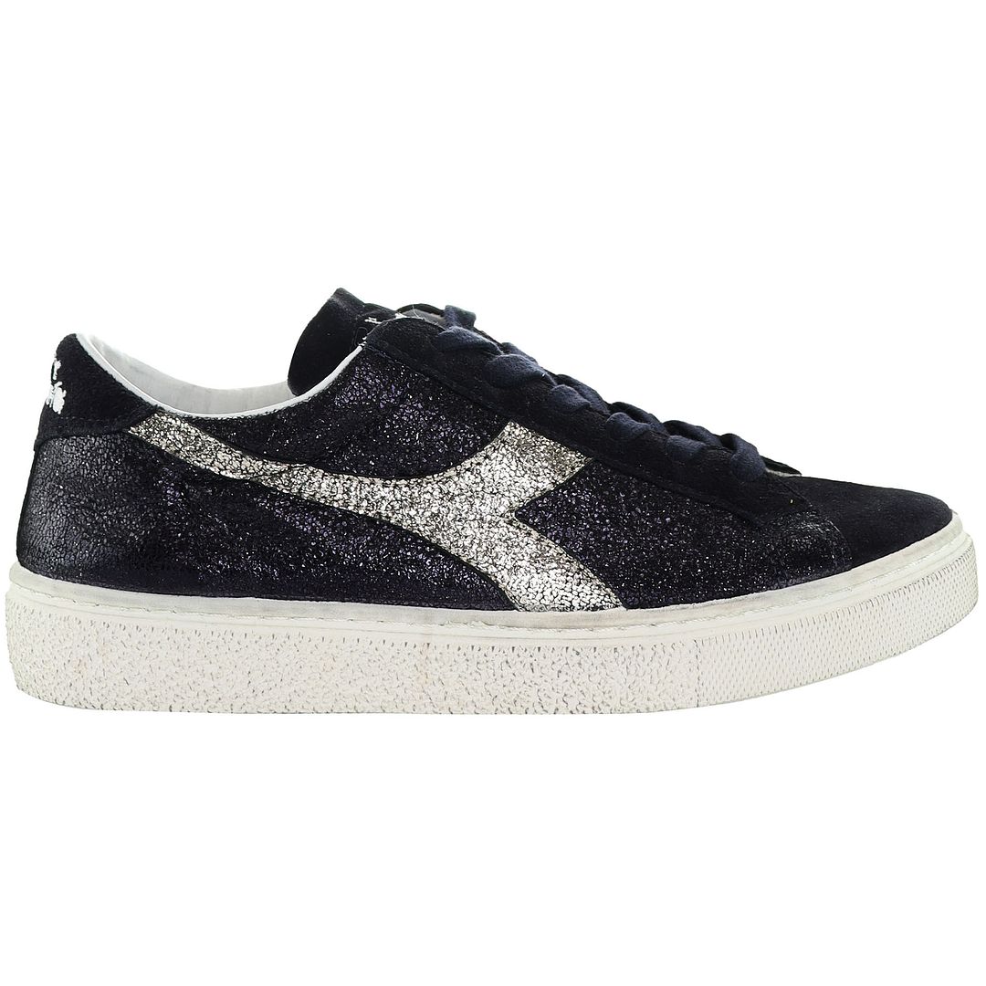 Diadora Montecarlo Glitter Vuil Dames Zwarte Sneakers