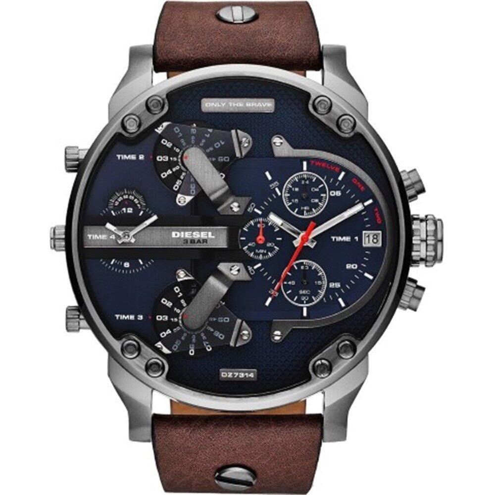 Diesel DZ7314 Mr Daddy Dual Time Chronograaf Navy Blauw Wijzerplaat Herenhorloge - maat One Size