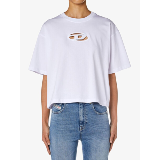 Diesel Dames shirt t-buxt-crop-od wit - maat XS