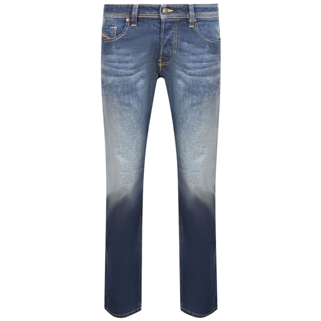 Diesel Larkee-X Straight Fit Stone Washed donkerblauwe jeans - maat 36W/30L