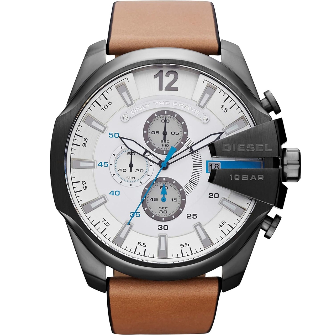 Diesel Mega Chief Heren Horloge Bruin DZ4280 - maat One Size