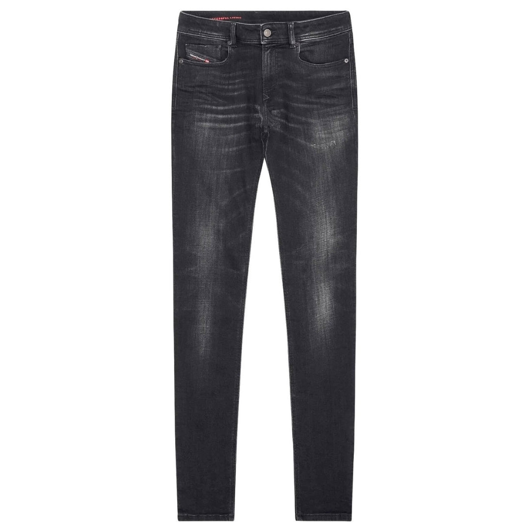 Diesel Sleenker vernietigde versterkte denim zwarte skinny jeans - maat 31W/30L