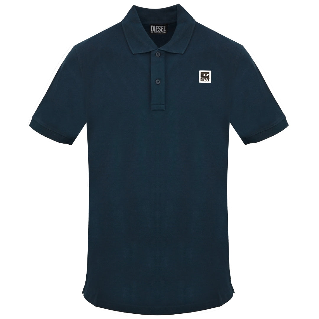 Diesel Small Patch Logo Marineblauw Total Eclipse Poloshirt - maat L