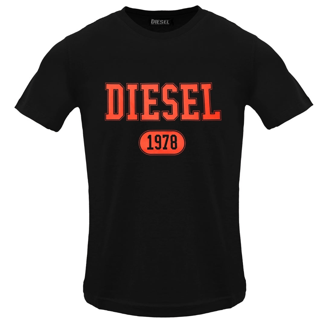 Diesel Varsity Logo Kaviaar T-shirt - maat M