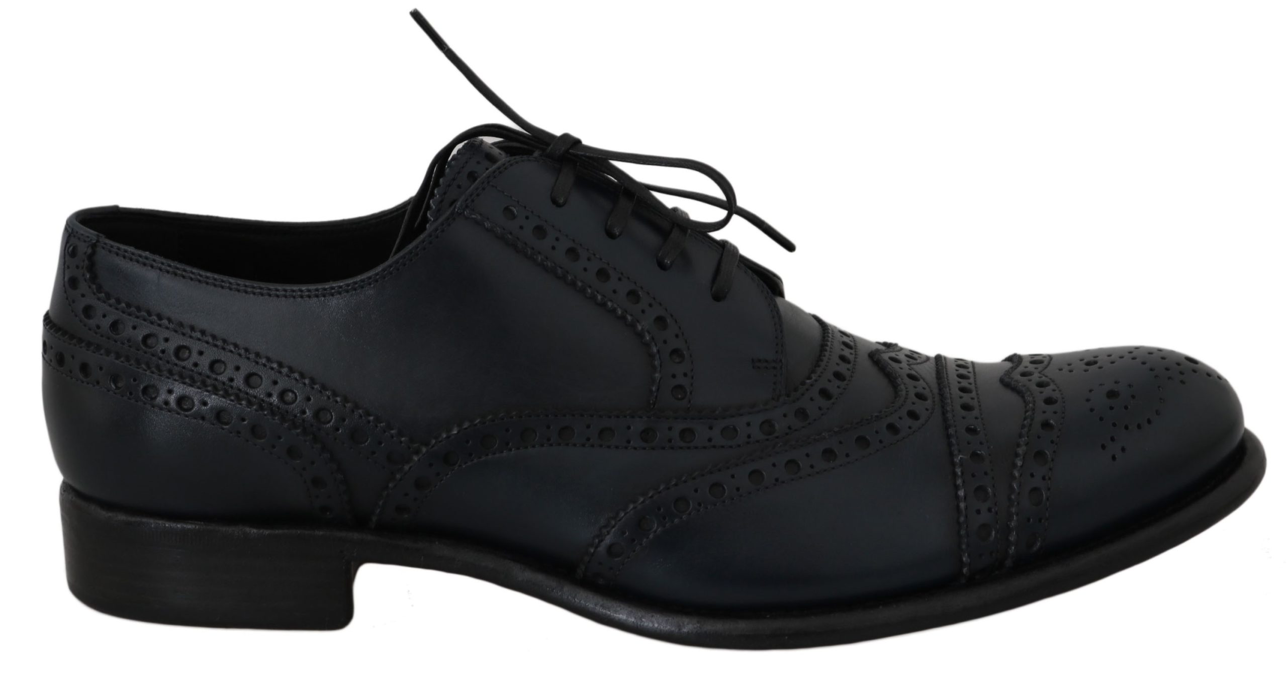 Dolce & Gabbana Donkerblauwe Leren Wingtip Oxford Dresschoenen - maat 39