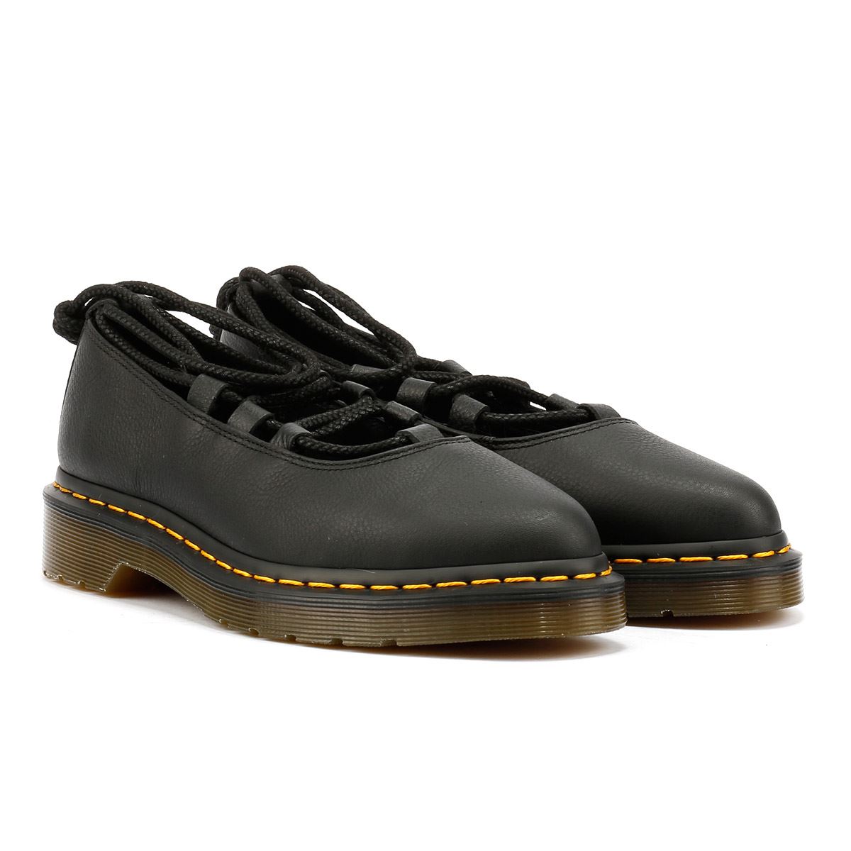 Dr. Martens Elphie II Virginia Dames Schoenen Van Zwart Leer - maat EU 39/ UK 6