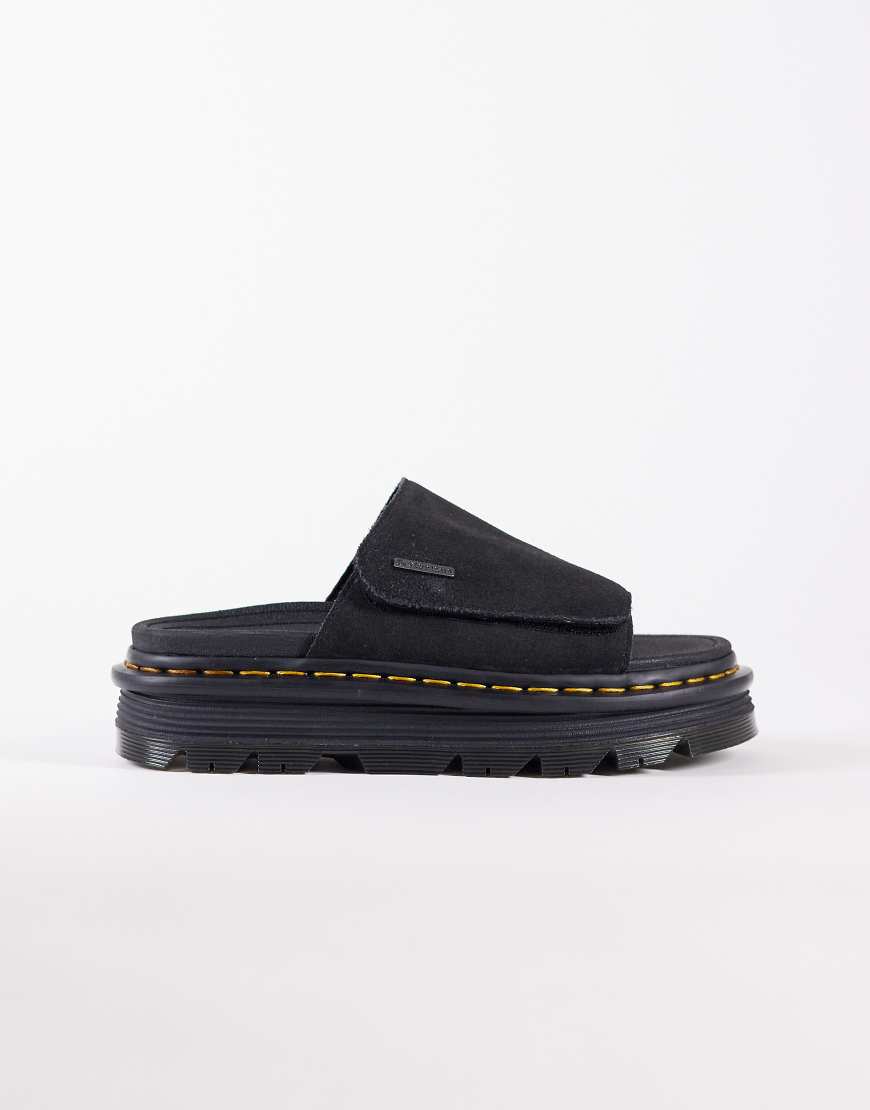 Dr. Martens - ZebZag - Wildleder-Mules in Schwarz