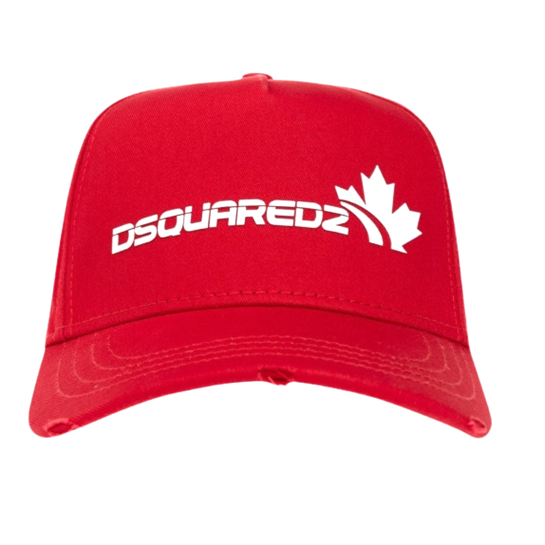 Dsquared2 Wit Logo Familie Rode Hoed - maat One Size