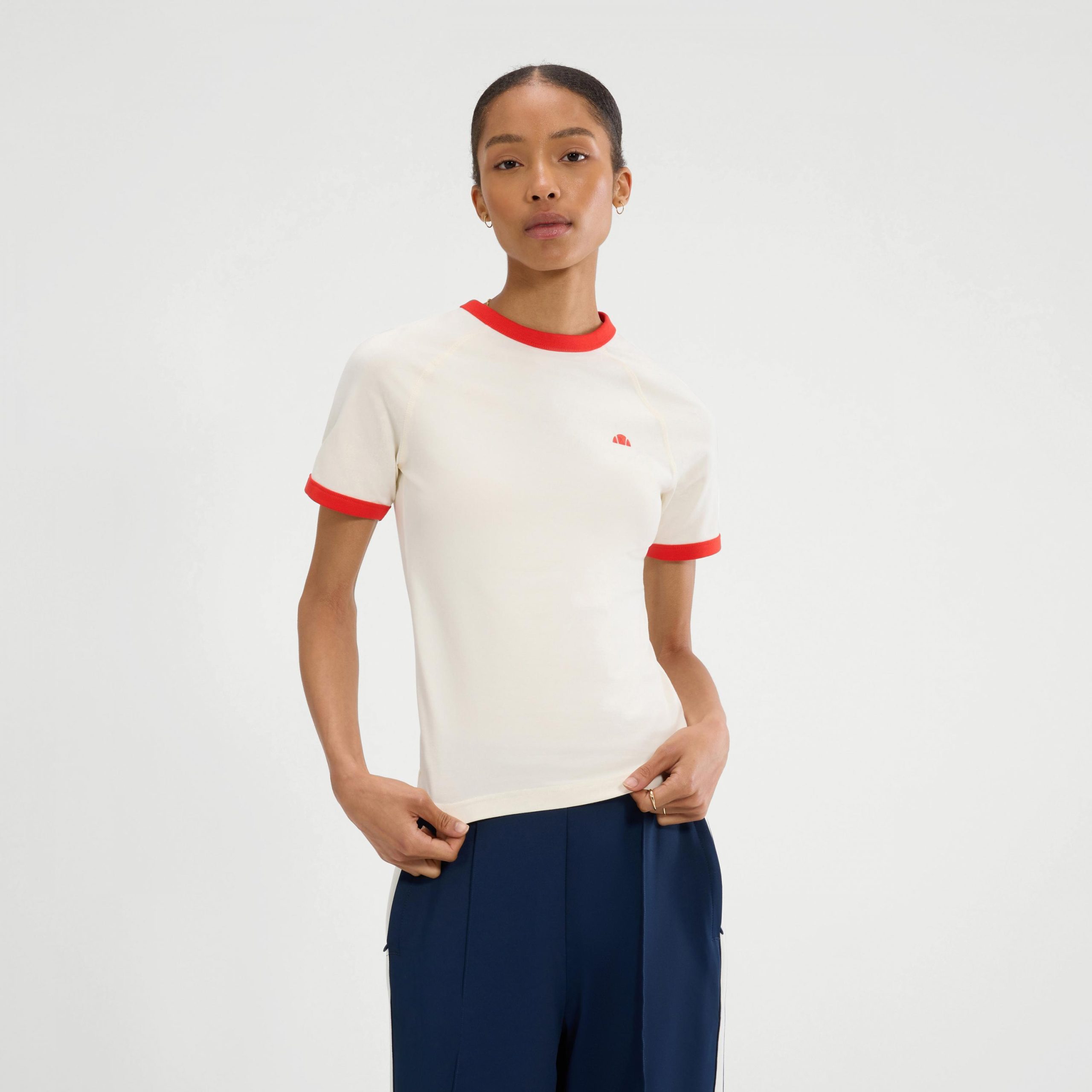Ellesse Dames Etchemin Slim T-Shirt (Off White) - maat EU 44 / UK 16